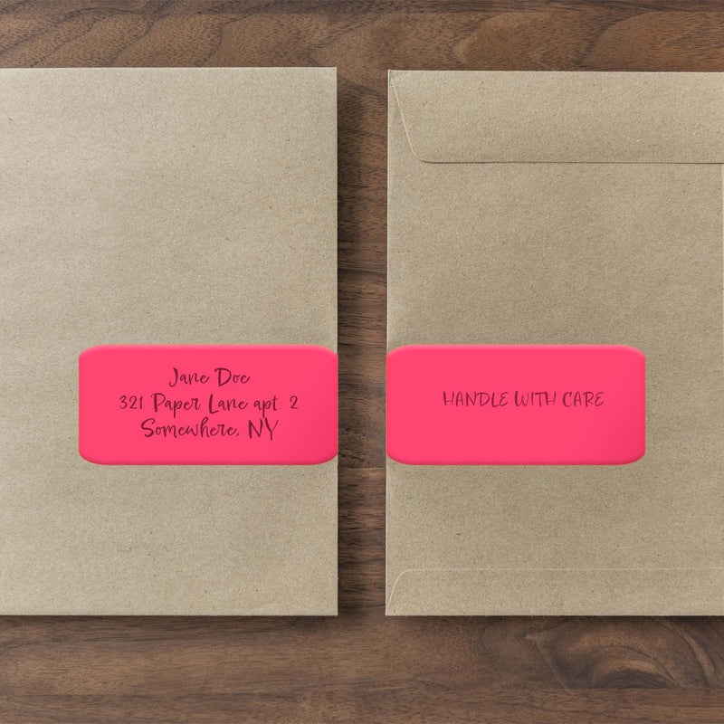 Desktop Publishing Supplies Fluorescent Address Labels - 1" x 2-5/8" - 30 Per Sheet - Bright Neon Color Mailing Stickers for High Visibility - Inkjet/Laser (Pink, 3,000 Labels) - Image 3